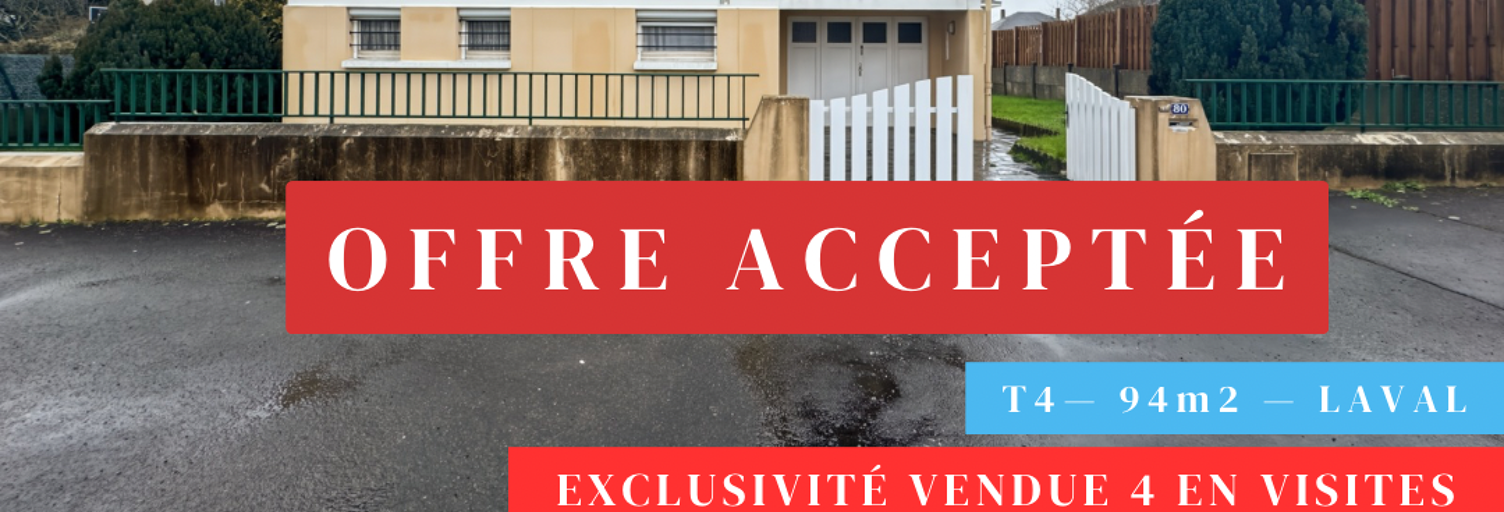 Maison 4 Pièces 93 m² à vendre à Laval (53000)