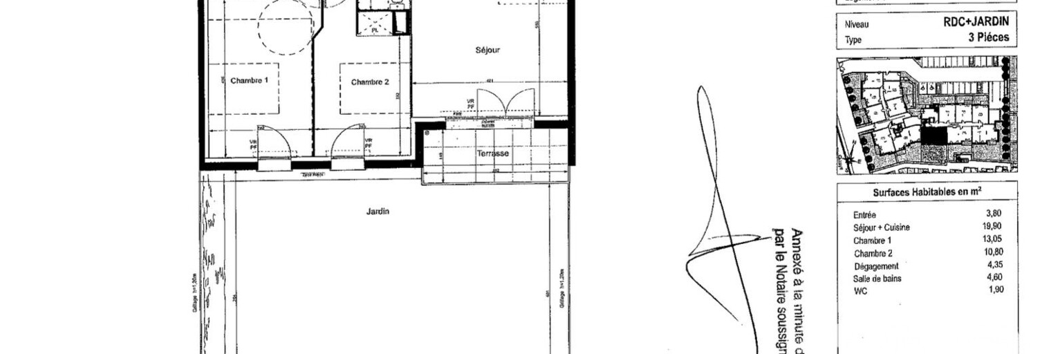 Appartement 3 Pièces 60 m² à vendre à Herblay-sur-Seine (95220)
