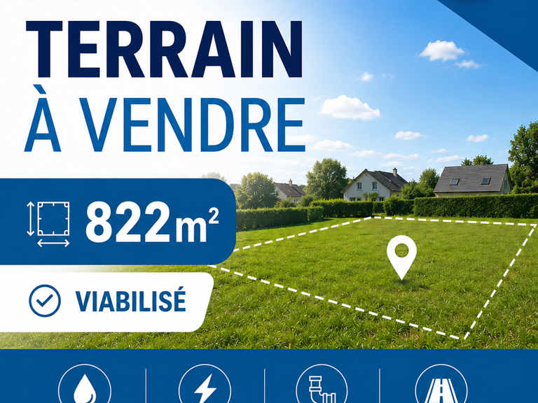 Vente Terrain à bâtir 822 m&sup2; — photo 1