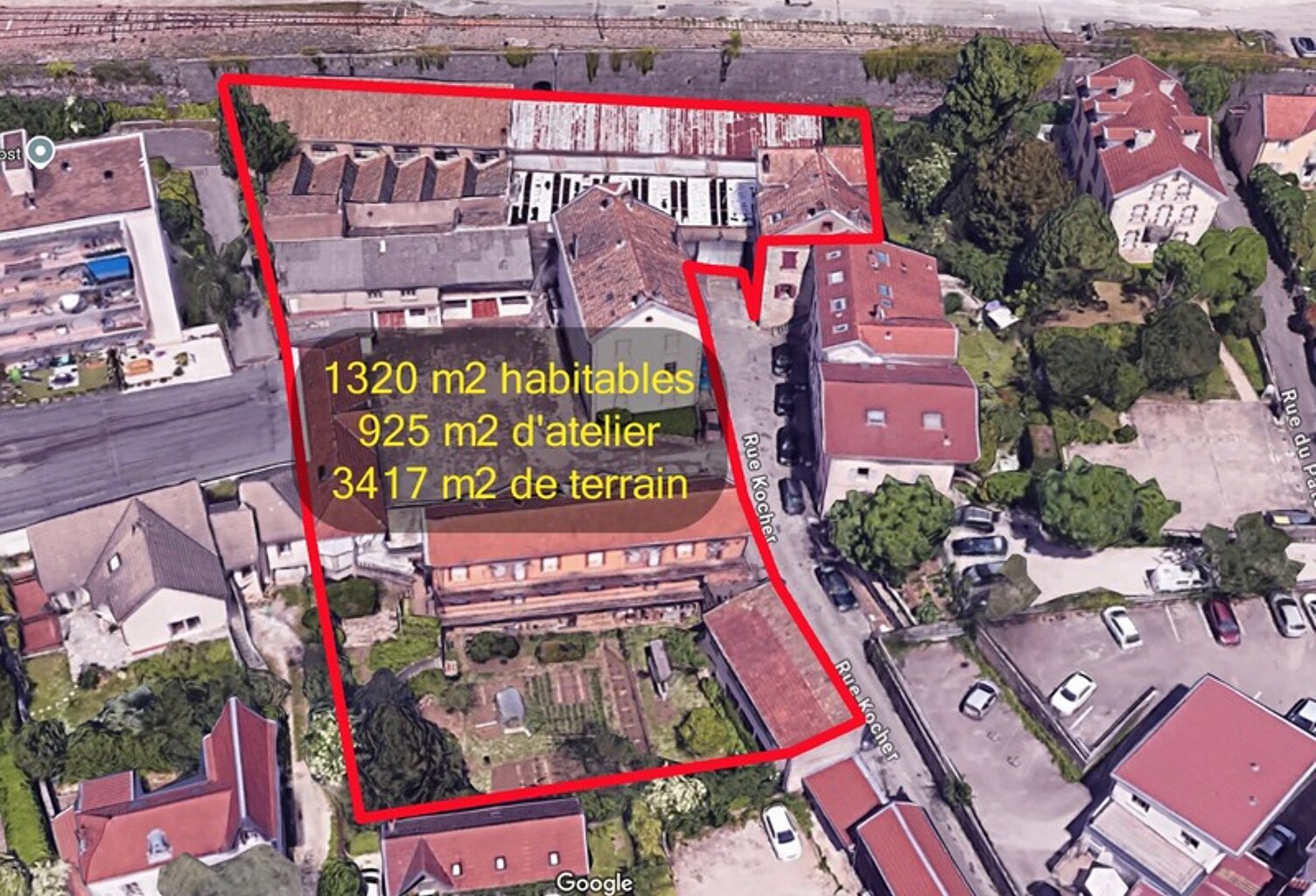Doubs (25), à vendre Besançon,  5 Immeubles + 1 Atelier + terrain de 3417 m2  Besançon, quartier Chaprais — photo 1