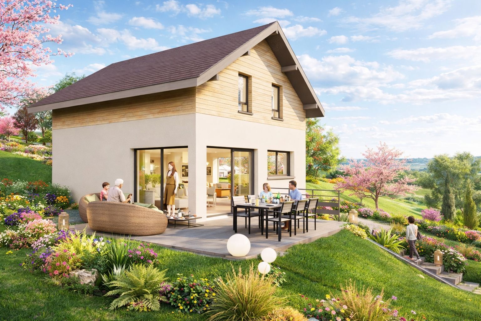 Projet de construction d'une maison 102 m² avec terrain à SCIENTRIER (74)