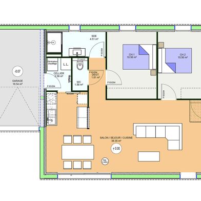 Maison 3 pièces 223280 €