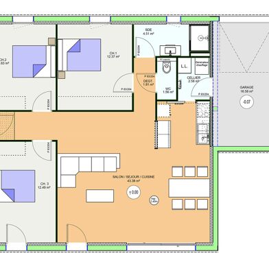 Maison 4 pièces 251755 €