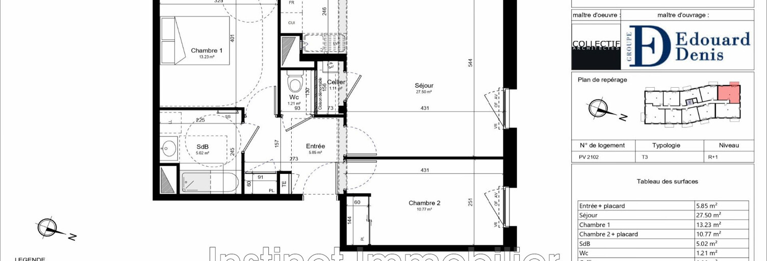 Appartement 3 Pièces 64 m² à vendre à Guilvinec (29730)