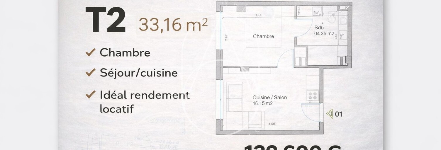 Appartement 2 Pièces 33 m² à vendre à Montpellier (34000)