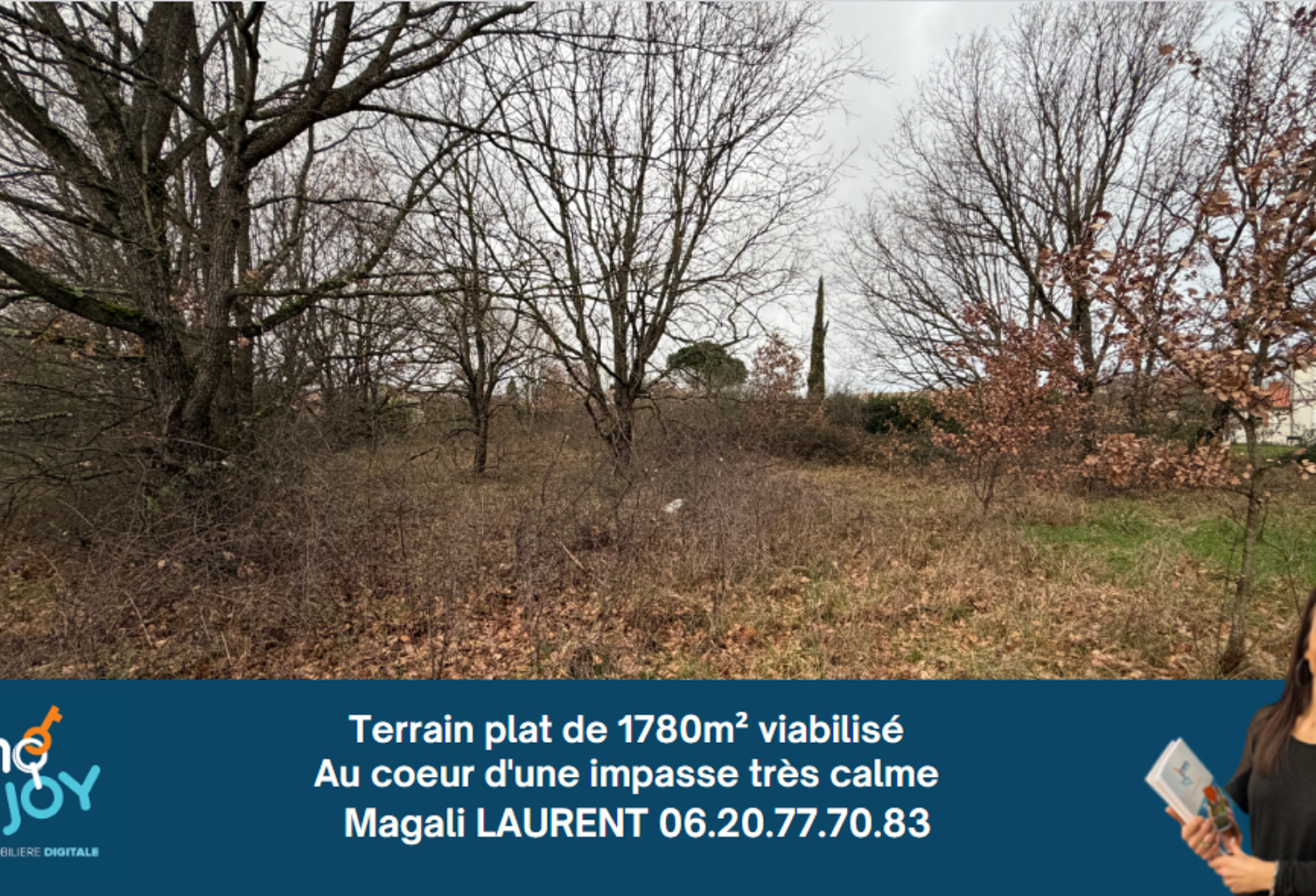 Terrain plat viabilisé de 1780m2 à bâtir — photo 1