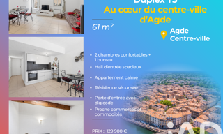 Appartement 3 Pièces 61 m² à vendre à Agde (34300)