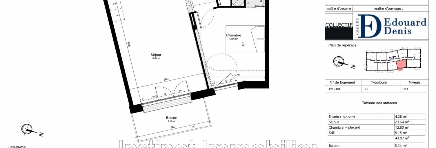 Appartement 2 Pièces 43 m² à vendre à Guilvinec (29730)