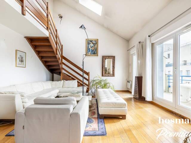 Duplex de 147 m2 - Dernier étage - Traversant et avec un balcon - 4 chambres - Proche canal / Métro église de Pantin — photo du bien