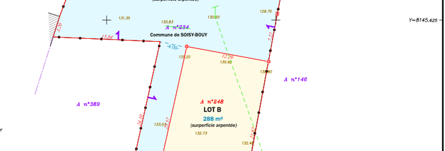 Terrain  288 m² à vendre à Soisy-Bouy (77650)