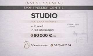 Appartement 1 Pièce 23 m² à vendre à Montpellier (34000)
