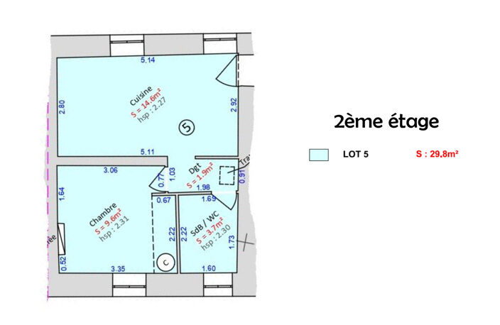 Appartement T2 en dernier étage - Lot 5 — photo 4