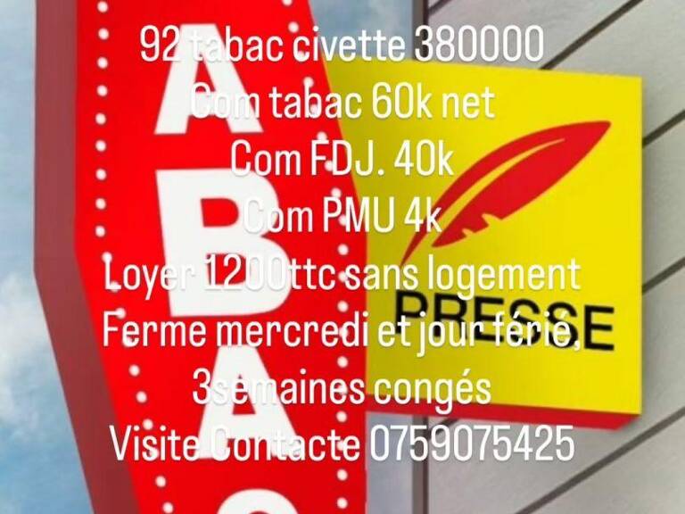 Vente Bar-tabac 100 m&sup2; — photo 1