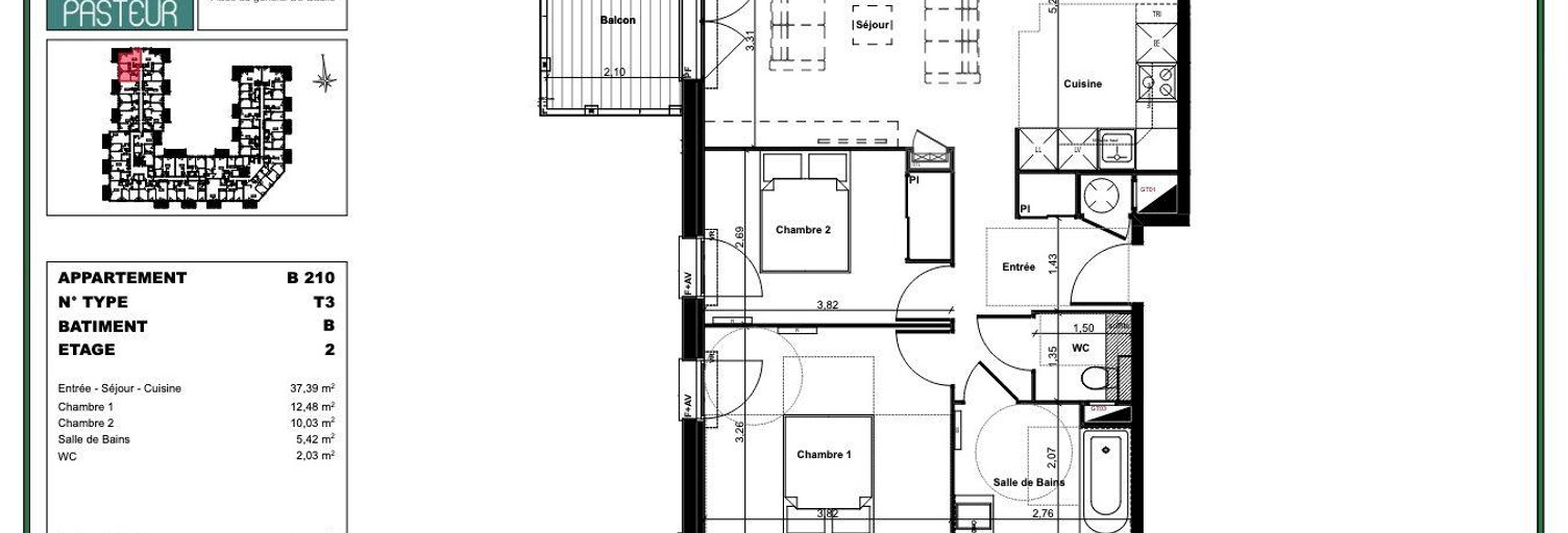 Appartement 3 Pièces 67 m² à vendre à Gujan-Mestras (33470)