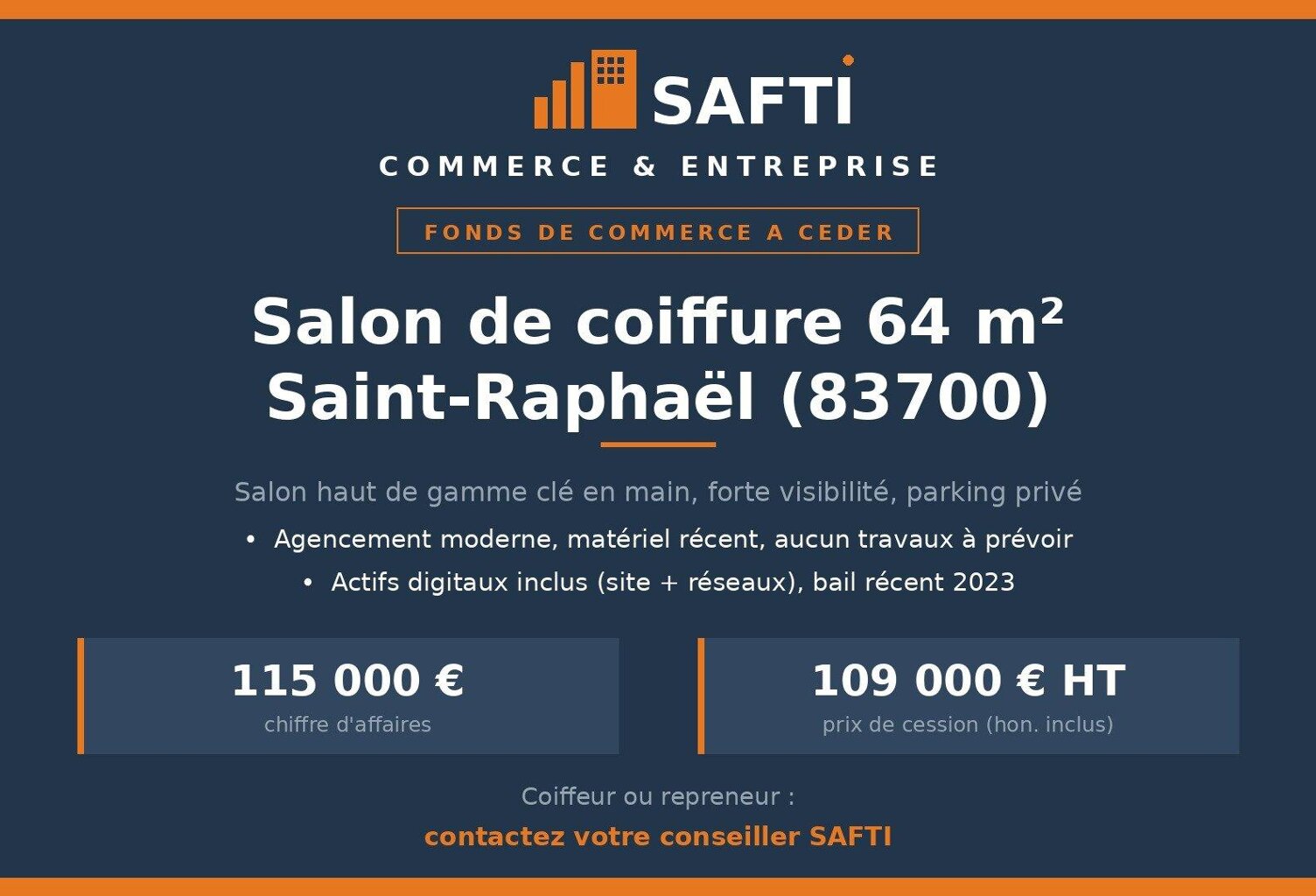 Salon de coiffure 64m² : Clé en main & Design — photo 1