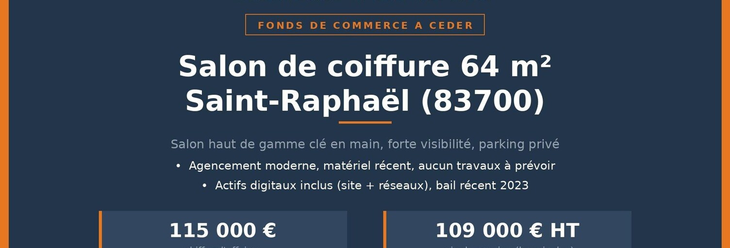 Commerce  64 m² à vendre à Saint-Raphaël (83700)