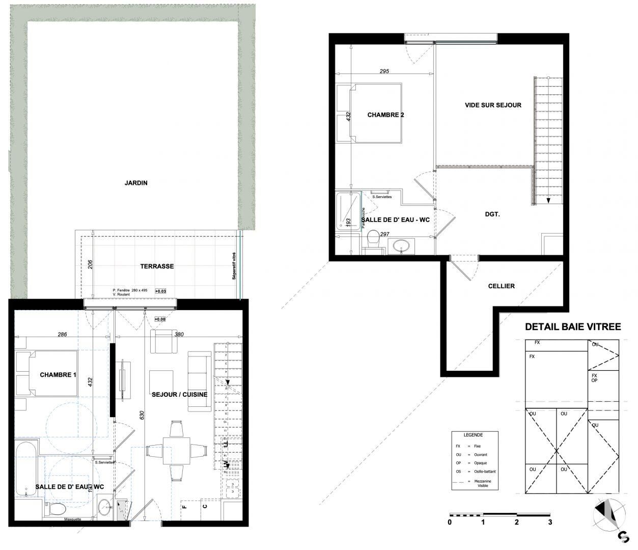 Antibes - 72m² - 3p. - 2ch.