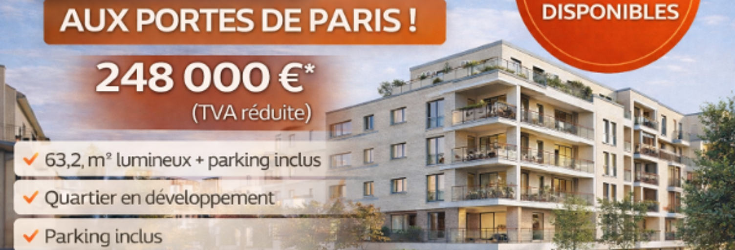 Appartement 2 Pièces 64 m² à vendre à Bondy (93140)