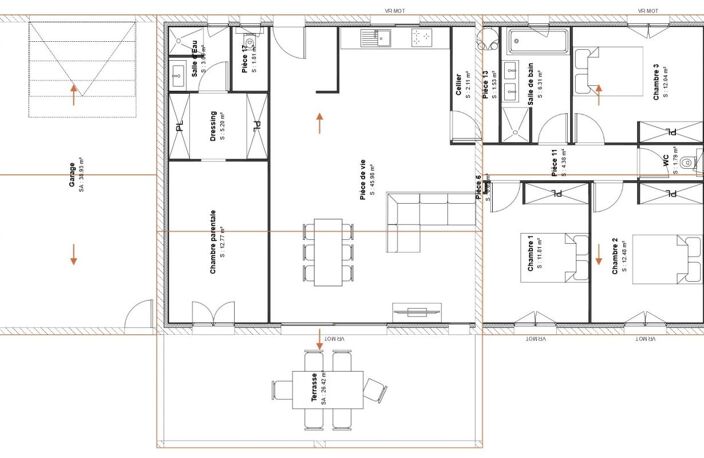 ALLAN : maison 4 chambres sur  1000 m² de terrain — photo 3