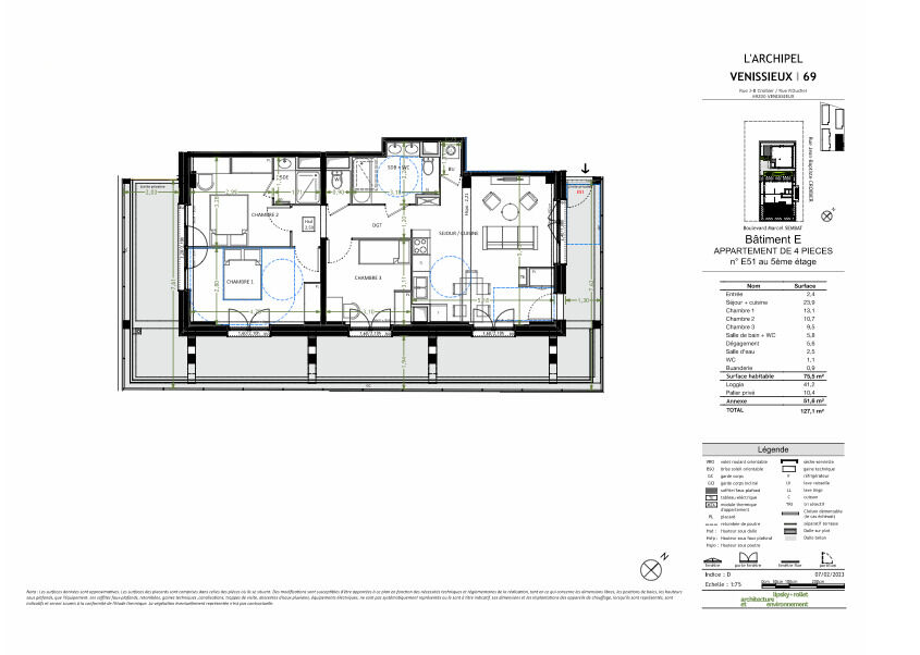 Appartement neuf 4 pièces 75 m²