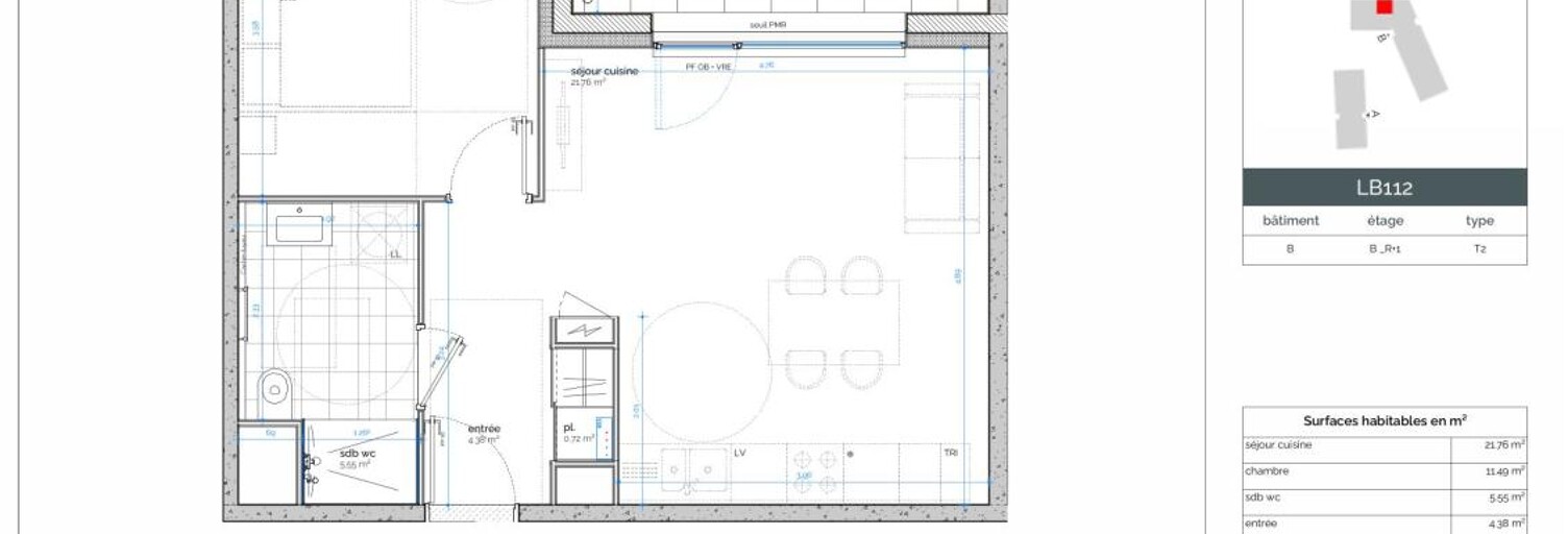 Appartement 2 Pièces  m² à vendre à Nancy (54000)