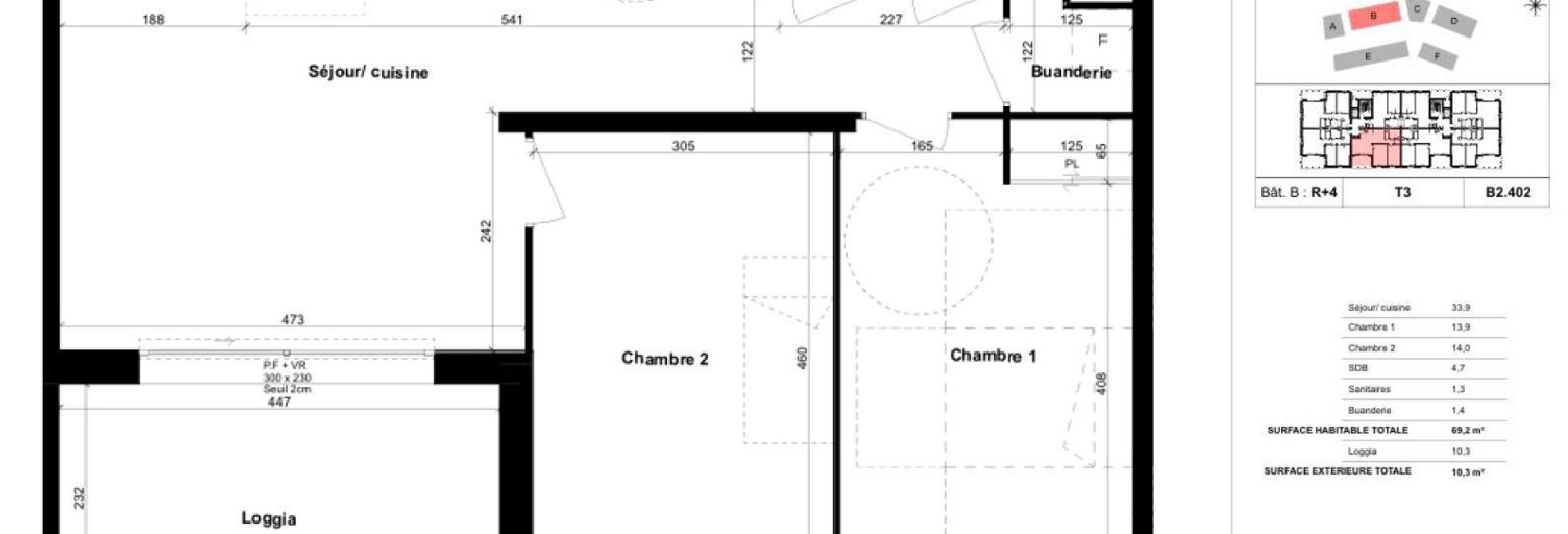 Appartement 3 Pièces 69 m² à louer à Cognin (73160)