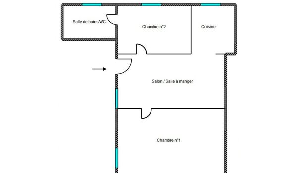 Appartement 3 pièces  à vendre Grasse 06130