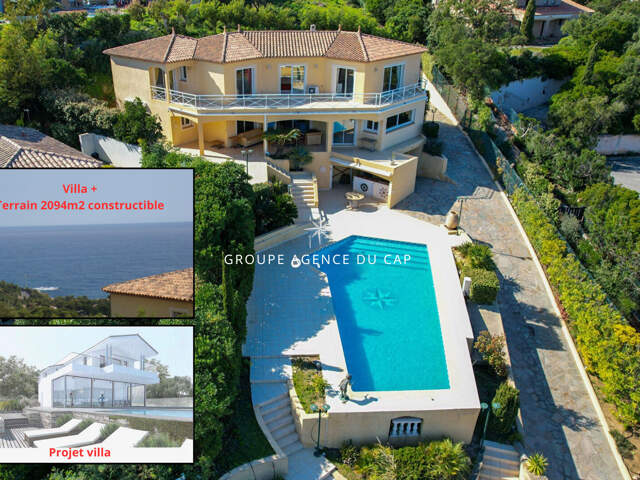 Villa vue mer avecT2 indépendant plus un  terrain de 2094 m² à l'arrière, constructible aux Issambres — photo du bien