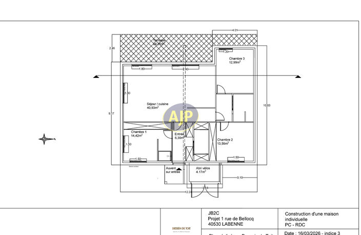 LABENNE BOURG - Terrain constructible à vendre avec permis de construire — photo 4