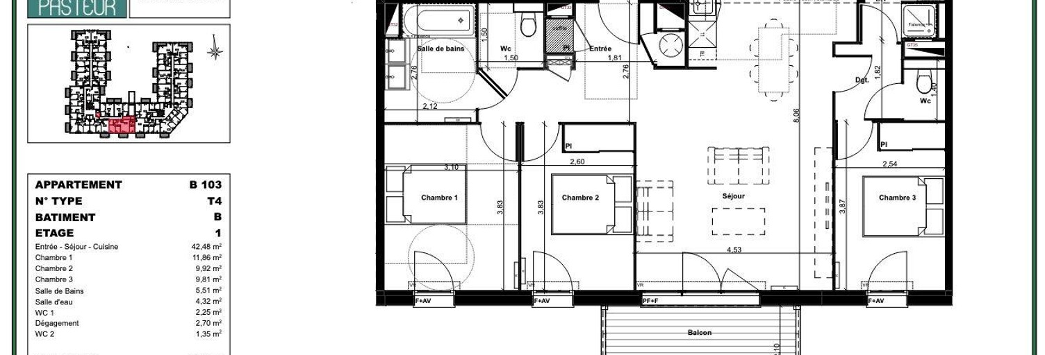 Appartement 4 Pièces 90 m² à vendre à Gujan-Mestras (33470)