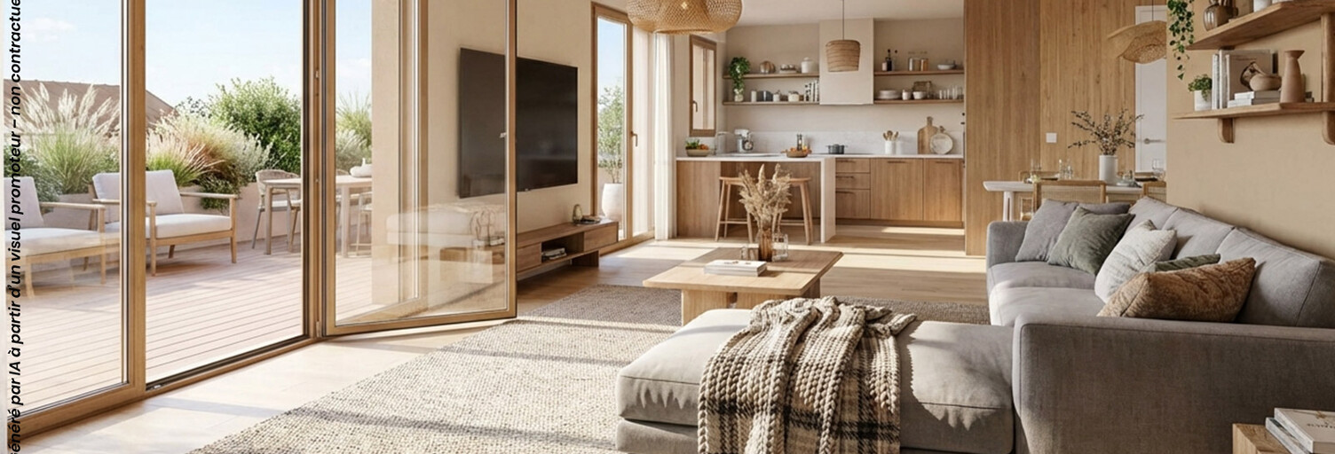 Appartement neuf T2, T3, T4 Pièce 38 à 90 m² à vendre à Bourgbarré (35230)