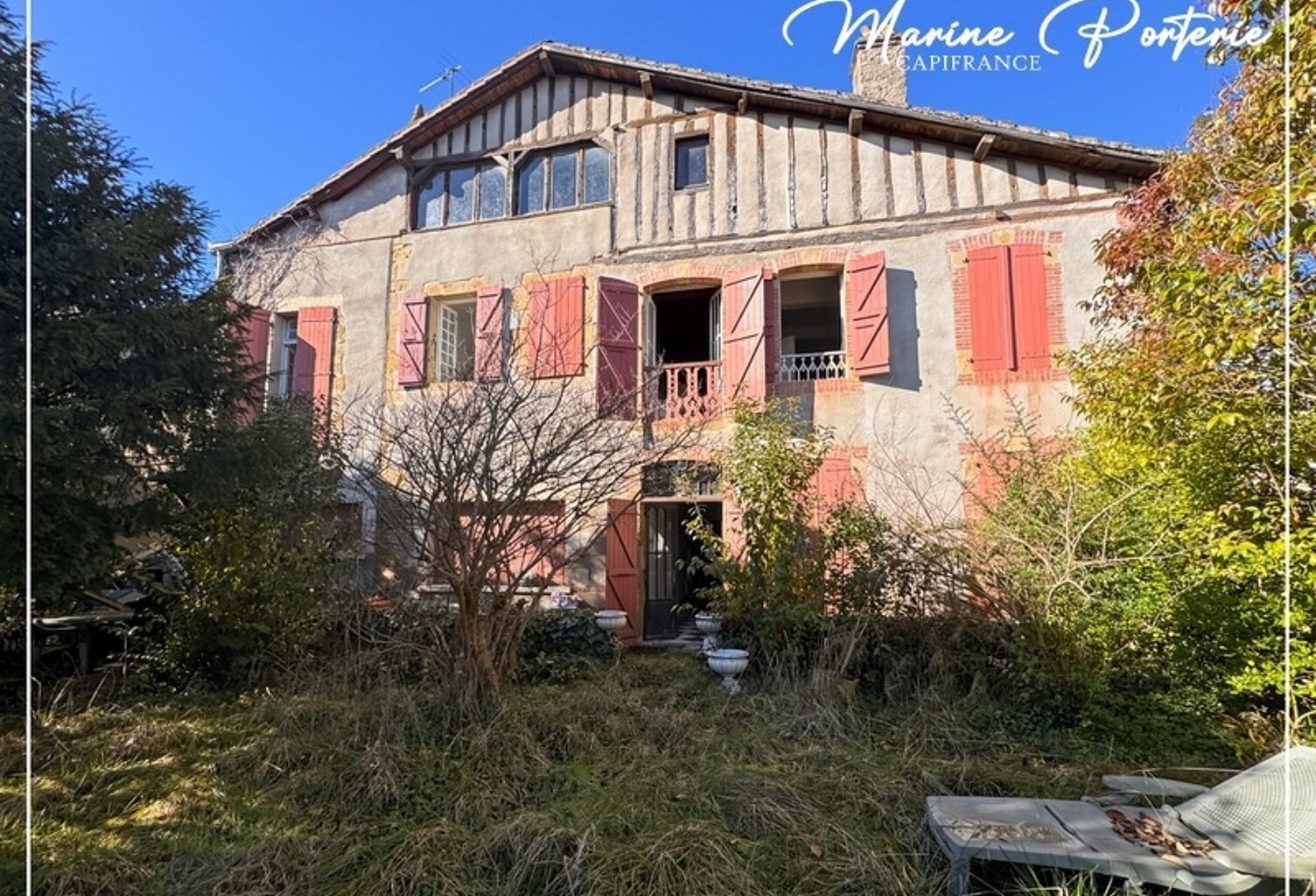 Bâtisse de caractère à colombages – 420 m² – terrain 1 350 m² – cœur de bastide MASSEUBE — photo 1
