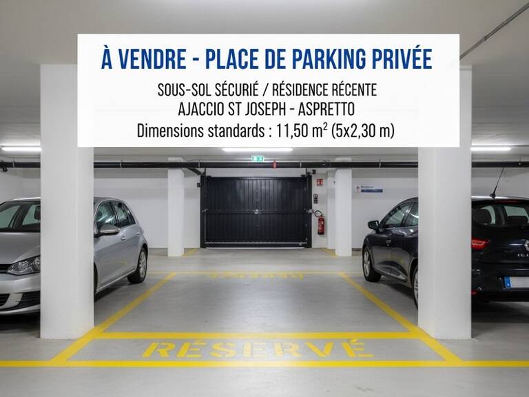 Place de stationnement sécurisée à VENDRE AJACCIO - entrée de ville SAINT JOSEPH-ASPRETTO — photo 1