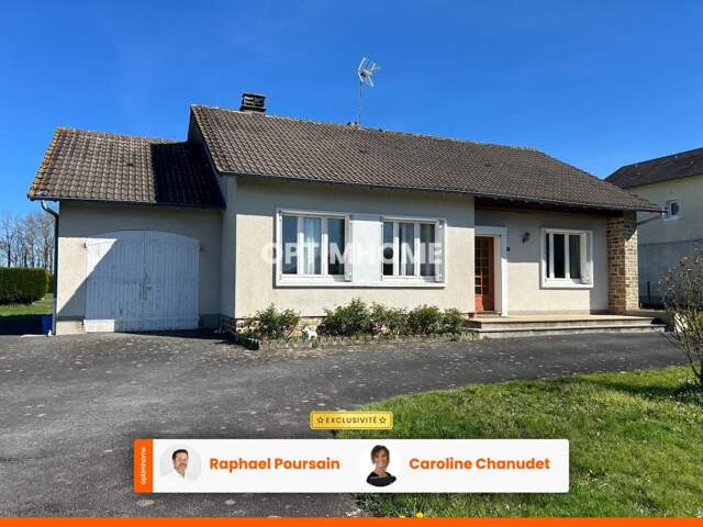 maison de plain-pied située à Chateauponsac (87290), implantée sur un terrain de 2180m² clos — photo du bien