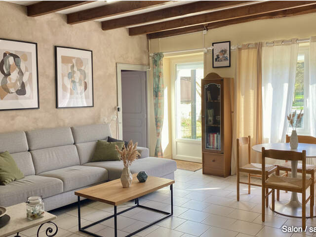 Maison en pierre  avec rivière ,Piscine, Terrain 7 000 m², Lezay (79) — photo du bien