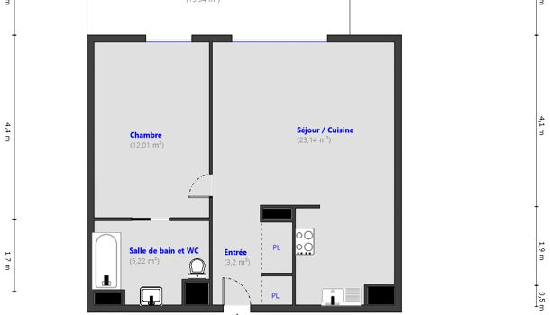 Appartement 2 pièces  à vendre Fréjus 83600