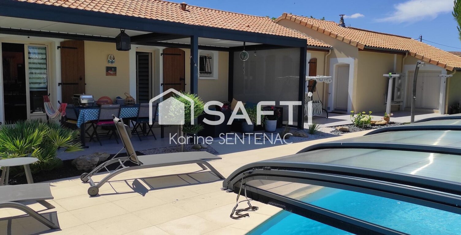 PISCINE CHAUFEE ET ABRI - PERGOLA RIDEAUX ELECTRIQUES — photo 1