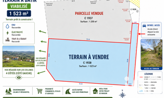 Terrain  1523 m² à vendre à Beauzac (43590)