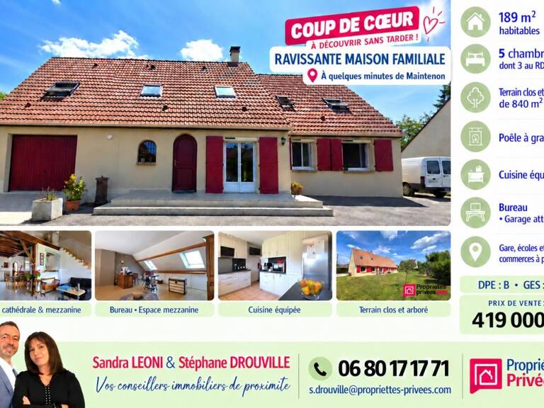 PROCHE DE MAINTENON - CHARTAINVILLIERS - CHARMANTE MAISON FAMILIALE 8 pièces -189 m² — photo 1