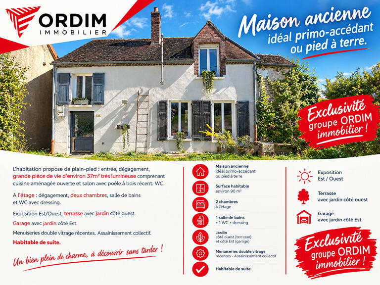 Maison avec jardin, terrasse et garage ? Idéale 1er achat- Vue campagne — photo 1