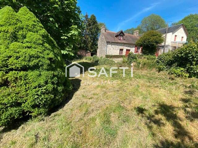 Maison en pierre, 80 m², 3 chs, terrain de 1625 m², Champsecret — photo du bien