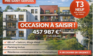 Appartement 2 Pièces 66 m² à vendre à Le Pré-Saint-Gervais (93310)