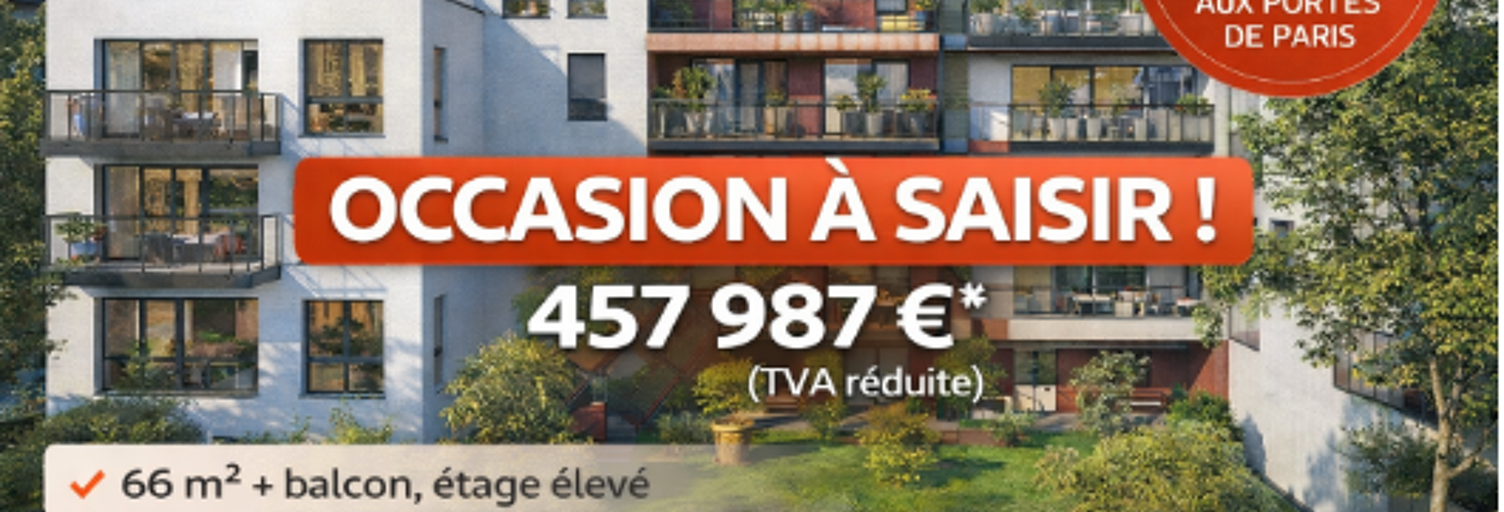 Appartement 2 Pièces 66 m² à vendre à Le Pré-Saint-Gervais (93310)