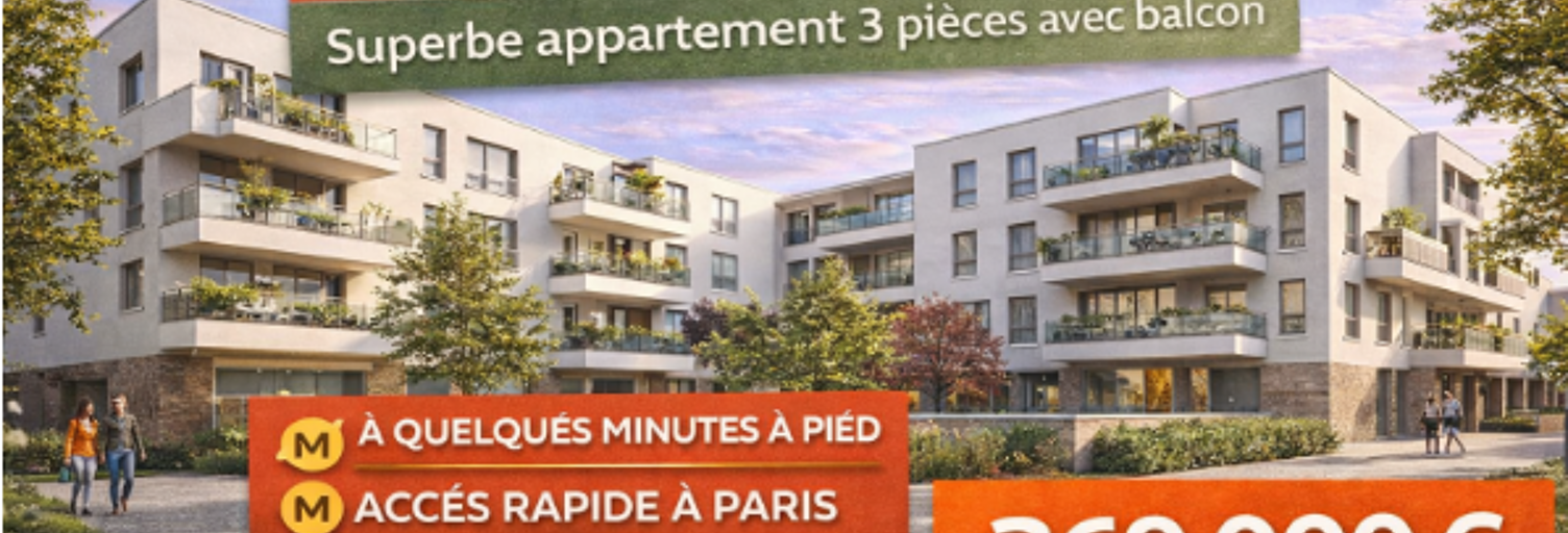 Appartement 2 Pièces 56 m² à vendre à Villejuif (94800)