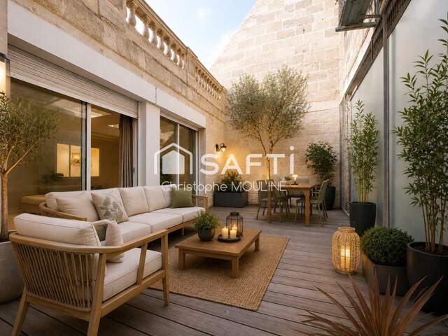 Beau duplex entièrement rénové, grande terrasse. — photo du bien