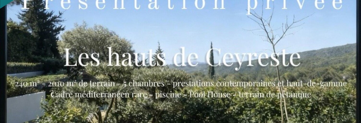 Maison 6 Pièces 240 m² à vendre à Ceyreste (13600)