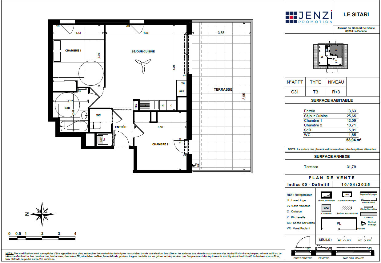 Appartement  T3 à vendre Farlède (La) 83210