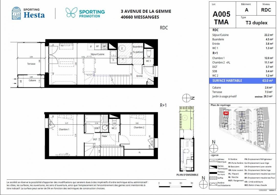 Villa / Maison  T3 à vendre Messanges 40660