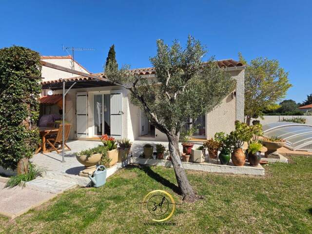 Millas Villa plain pied 4 faces 3 chambres piscine  garage + carport quartier calme — photo du bien