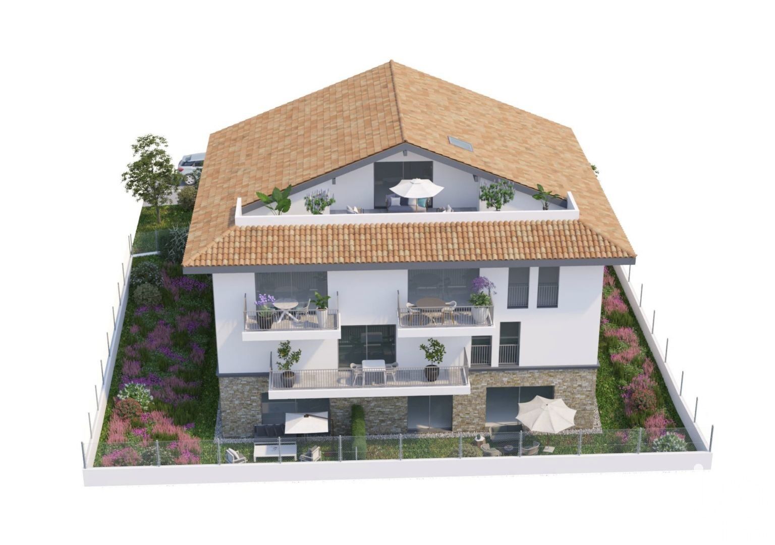 Bayonne - 89m² - 4p. - 3ch.